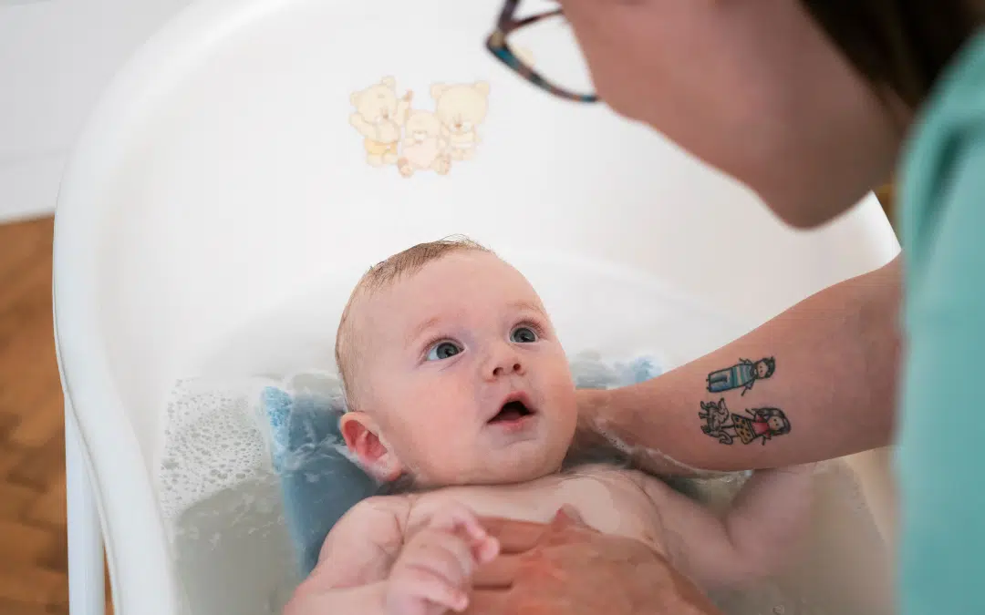 O banho do bebé